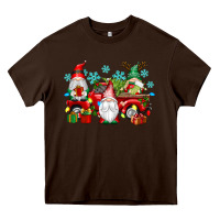 Chocolate Brown christmas gnome truck Heavy Core Tee - texasbilliewilder