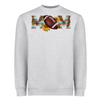 Heather Grey american football mom Heavyweight Sweatshirt - BarkalooDesign