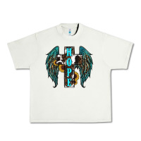 Pistachio Western Wings Cross Hope Urban Heavy Tee - RanaPortraitStore