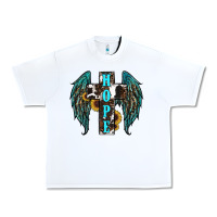 White Western Wings Cross Hope Urban Heavy Tee - RanaPortraitStore