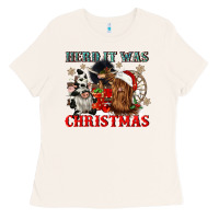 Bone herd it was christmas Ladies Tee - CowGirlArtShop