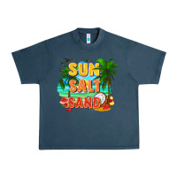 Midnight Navy Sun salt sand Urban Heavy Tee - FaDigitalArtStudio