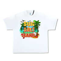 White Sun salt sand Urban Heavy Tee - FaDigitalArtStudio