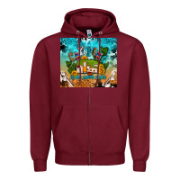Burgundy camping is my happy place Zipper Hoodie - AdoDesignShop