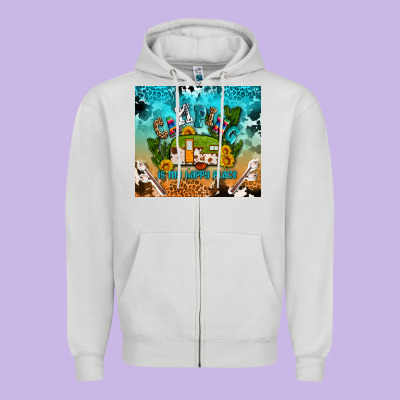 Camping Is My Happy Place Zipper Hoodie Designed By Adodesignshop