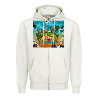 Oatmeal Heather camping is my happy place Zipper Hoodie - AdoDesignShop