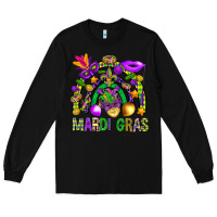 Black Mardi Gras Rainbow Long Sleeve Tee - BundleAndBundleShop