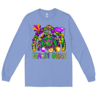 Colony Blue Mardi Gras Rainbow Long Sleeve Tee - BundleAndBundleShop