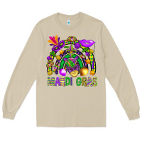 Mushroom Mardi Gras Rainbow Long Sleeve Tee - BundleAndBundleShop