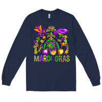 Navy Mardi Gras Rainbow Long Sleeve Tee - BundleAndBundleShop