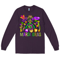 Plum Mardi Gras Rainbow Long Sleeve Tee - BundleAndBundleShop