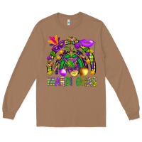 Toasted Coconut Mardi Gras Rainbow Long Sleeve Tee - BundleAndBundleShop