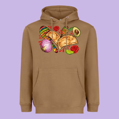 Empanadas Roses Onion Lime And Avocado Heavyweight Hoodie Designed By Adodesignshop