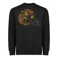 Black American football helmet Heavyweight Sweatshirt - BarkalooDesign