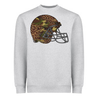 Heather Grey American football helmet Heavyweight Sweatshirt - BarkalooDesign