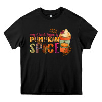 Black my blood type is pumpkin spice Heavy Core Tee - NancyCooperArtShop