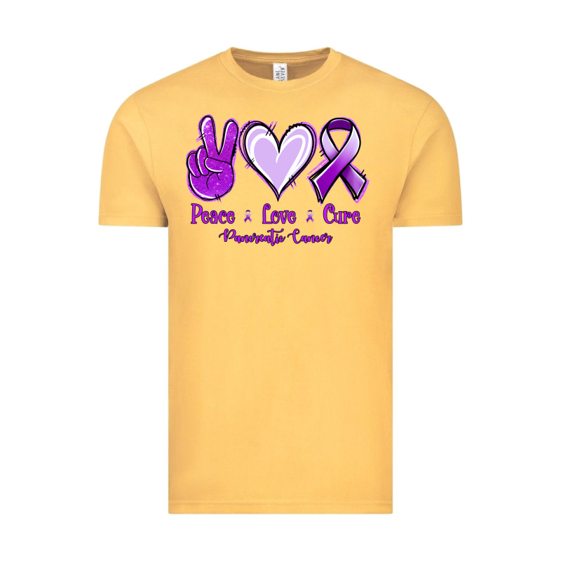 Pace Love Cure Pancreatic Cancer Vintage Tee by Jasminsmagicworld | Teevron