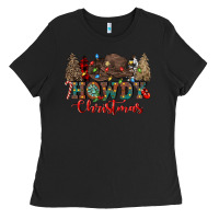 Black howdy christmas Ladies Tee - CowGirlArtShop