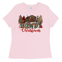 Bubblegum Pink howdy christmas Ladies Tee - CowGirlArtShop