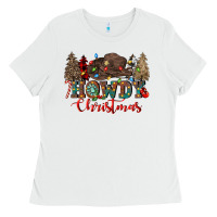 White howdy christmas Ladies Tee - CowGirlArtShop
