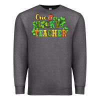 Charcoal Heather one lucky teacher Premium Sweatshirt - AdoDesignShop