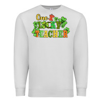 Dove Grey one lucky teacher Premium Sweatshirt - AdoDesignShop