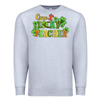 Heather Grey one lucky teacher Premium Sweatshirt - AdoDesignShop