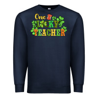 Navy one lucky teacher Premium Sweatshirt - AdoDesignShop