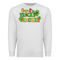 Oatmeal Heather one lucky teacher Premium Sweatshirt - AdoDesignShop