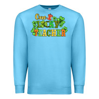 Ocean Blue one lucky teacher Premium Sweatshirt - AdoDesignShop