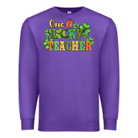 Purple one lucky teacher Premium Sweatshirt - AdoDesignShop