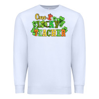 White one lucky teacher Premium Sweatshirt - AdoDesignShop