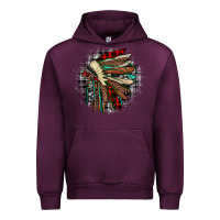 Mauve Wine indian headdress Urban Hoodie - JahusDesignShop