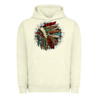 Pigment Pistachio indian headdress Urban Hoodie - JahusDesignShop