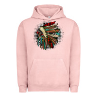 Pigment Salmon indian headdress Urban Hoodie - JahusDesignShop