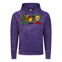 Cloud Purple peace love juneteenth Vintage Hoodie - FaDigitalArtStudio