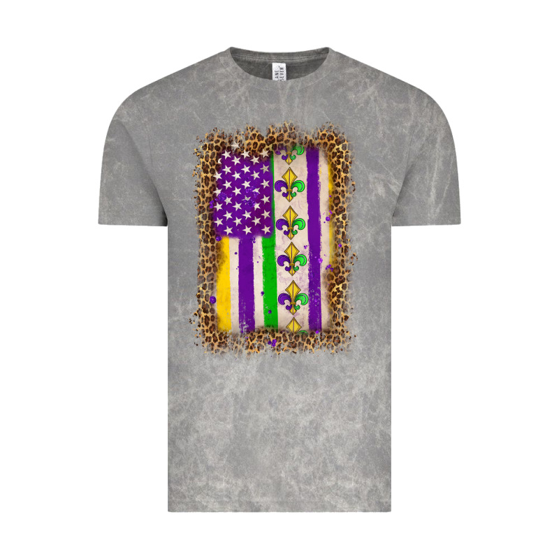 Mardi Gras Usa Flag Leopard Vintage Tee by OliviaCreatesArt | Teevron