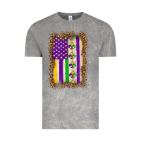 Cloud Rock mardi gras usa flag leopard Vintage Tee - OliviaCreatesArt