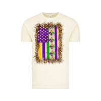 Vintage Arctic mardi gras usa flag leopard Vintage Tee - OliviaCreatesArt