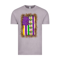 Vintage Zinc mardi gras usa flag leopard Vintage Tee - OliviaCreatesArt