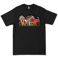 Black Game day football popcorn Premium Tee - HowdyJamesFarm