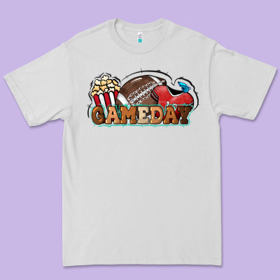 Game Day Football Popcorn Premium Tee Designed By Howdyjamesfarm