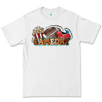 White Game day football popcorn Premium Tee - HowdyJamesFarm