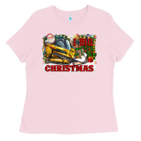 Bubblegum Pink i dig christmas Ladies Tee - CowGirlArtShop