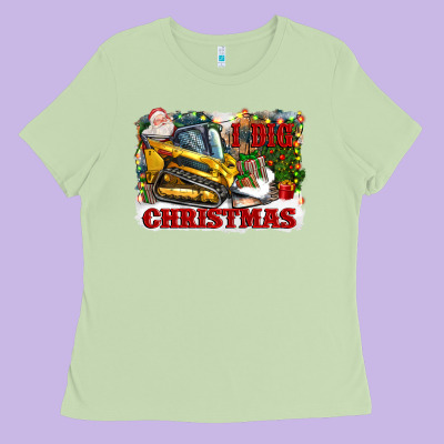 I Dig Christmas Ladies Tee Designed By Cowgirlartshop