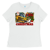White i dig christmas Ladies Tee - CowGirlArtShop