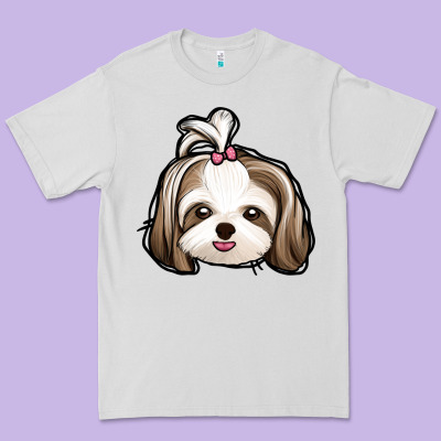 Shih Tzu Premium Tee Designed By Jasminsmagicworld