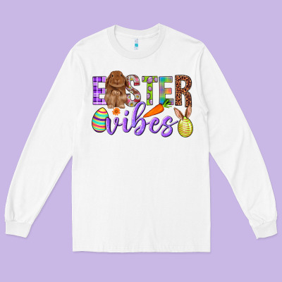 Easter Vibes Long Sleeve Tee Designed By Bundleandbundleshop