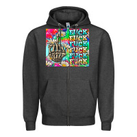 Charcoal Heather fuck everything skeletons Zipper Hoodie - AdoDesignShop