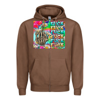 Chestnut fuck everything skeletons Zipper Hoodie - AdoDesignShop